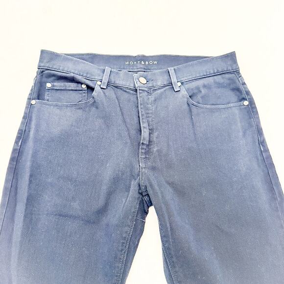Mott & Bow Slim Mercury Blue Straight Leg Denim Jeans Size 34 x 32 - Picture 6 of 10